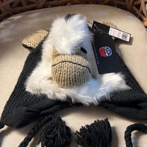 New  City Hunter Animal Pilot Monkey 100%Wool Womens Hat NWT